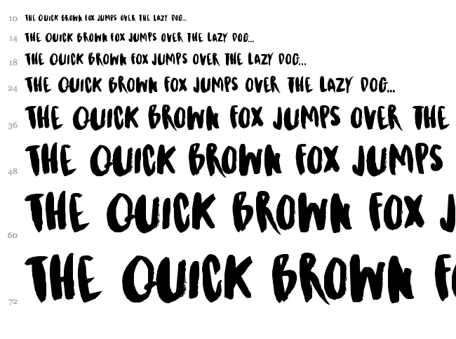 DK Kitsune Tail font waterfall
